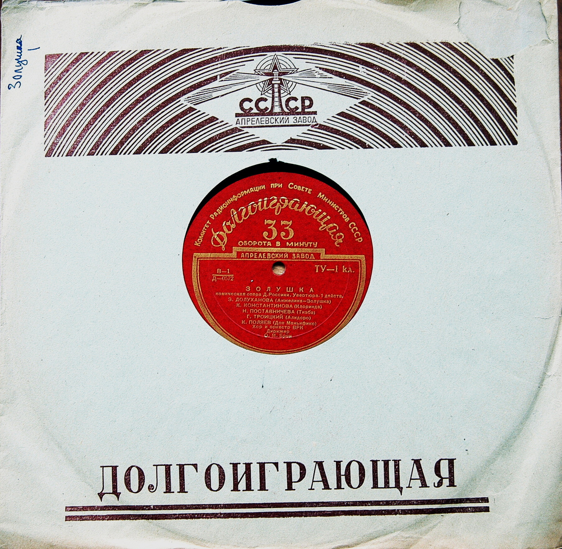 Дж. Россини (1792–1868). «Золушка», комическая опера (О. Брон)