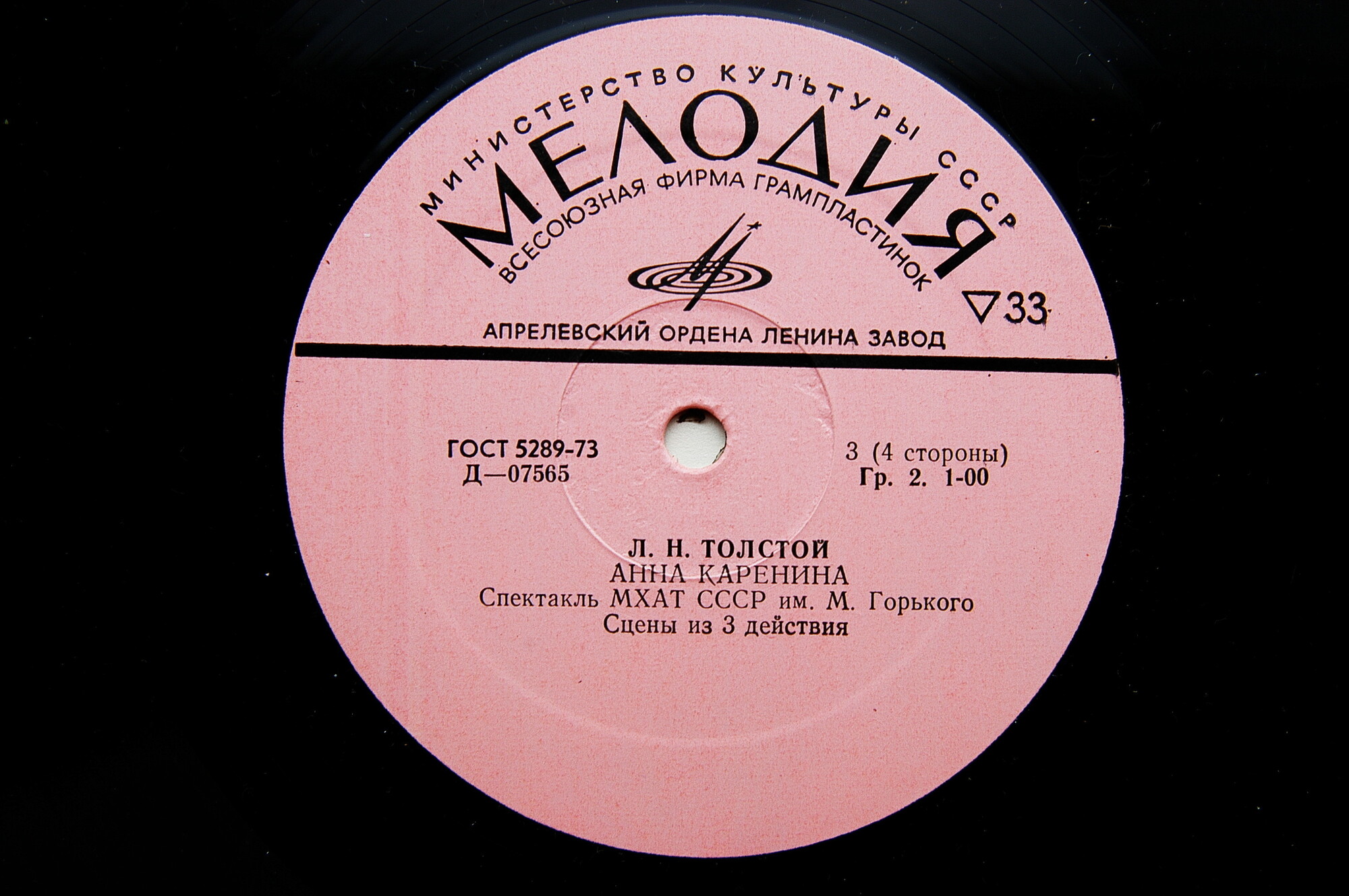 Лев Толстой. "Анна Каренина" (драматическая композиция Н. Волкова)