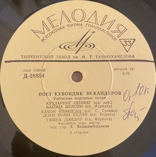 Кувондик ИСКАНДЕРОВ. Узбекские народные песни