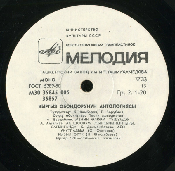 Антология киргизских песен