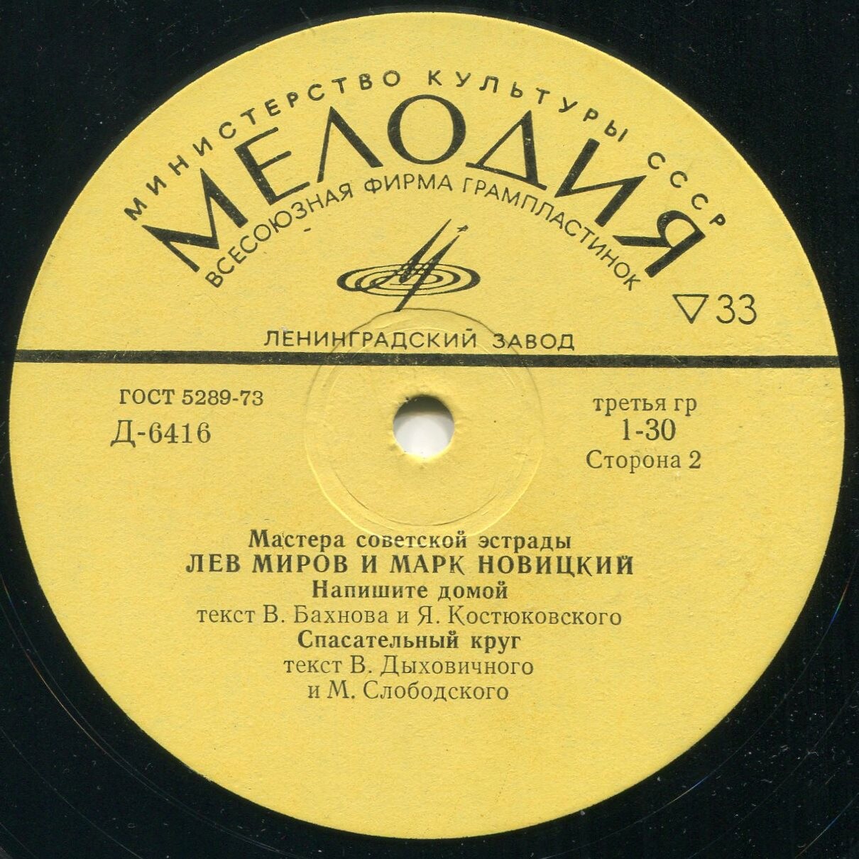 Лев МИРОВ и Марк НОВИЦКИЙ - Мастера советской эстрады