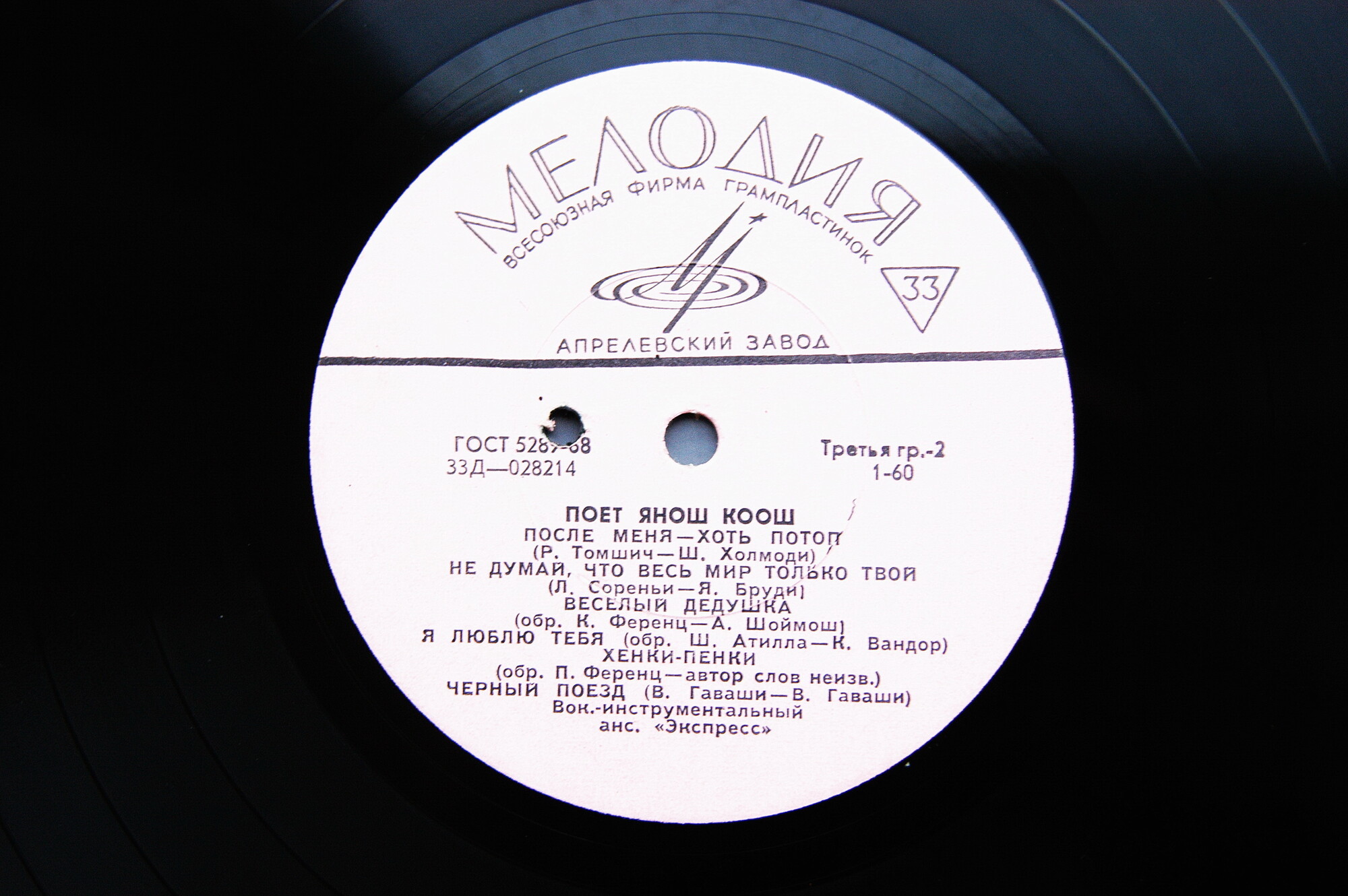 Поёт  Янош Коош