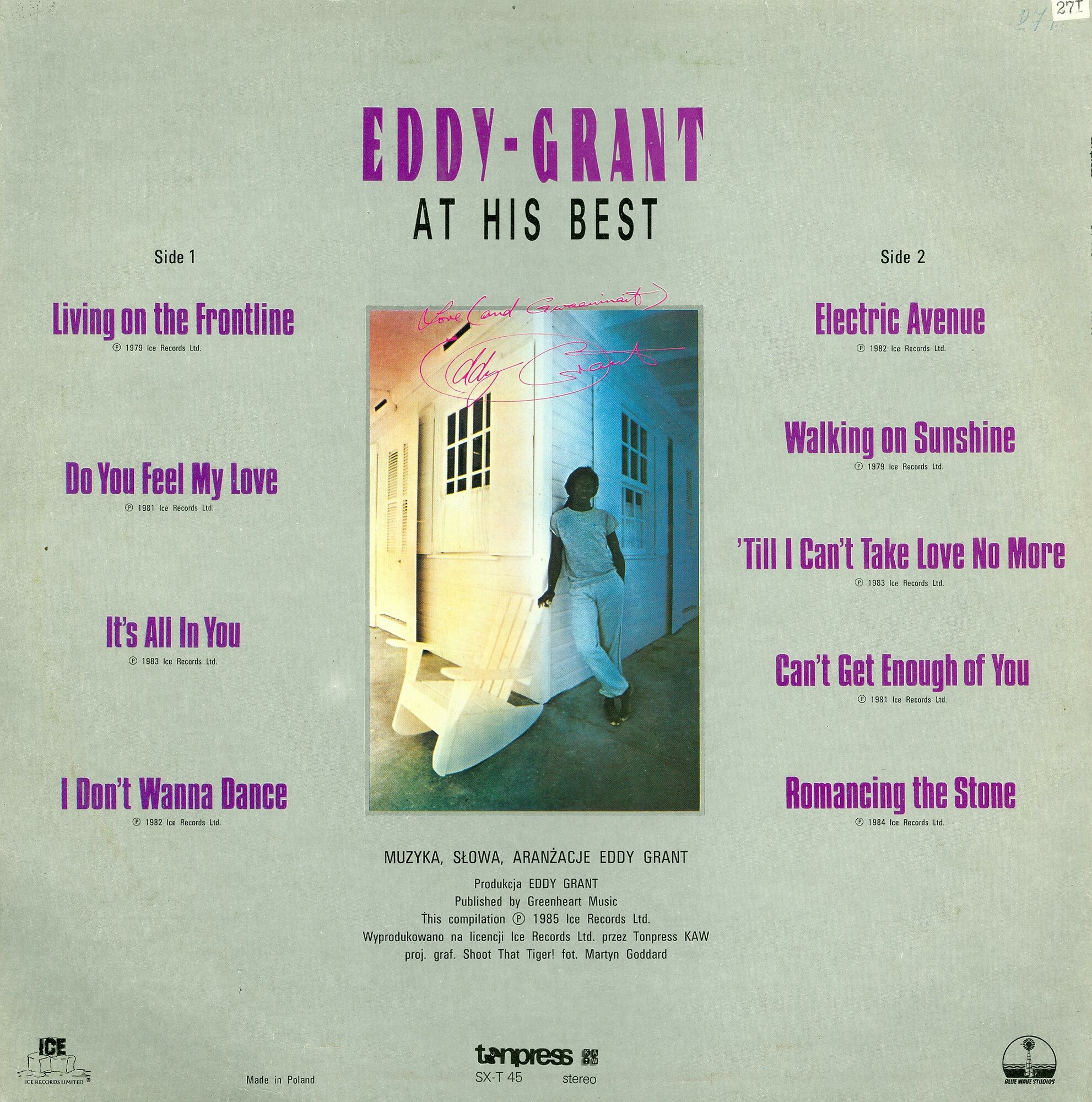 Eddy Grant -  "At his best" [По заказу польской фирмы TONPRESS, SX-T 45]