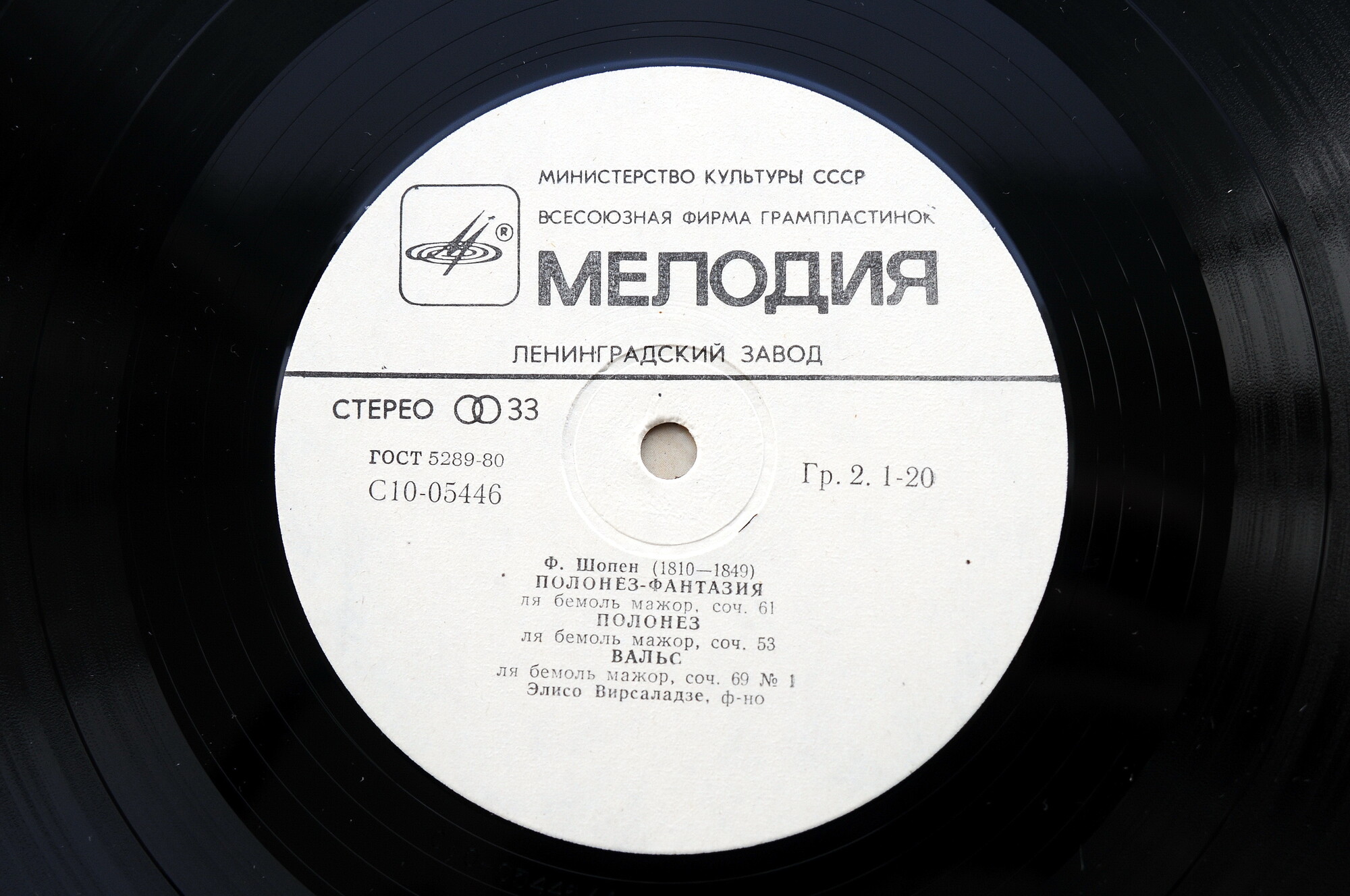 Ф. Шопен (1810 - 1849). Играет Элисо Вирсаладзе