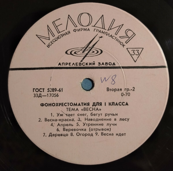 ФОНОХРЕСТОМАТИЯ для I класса (1/3): Темы "Зима" и "Весна"