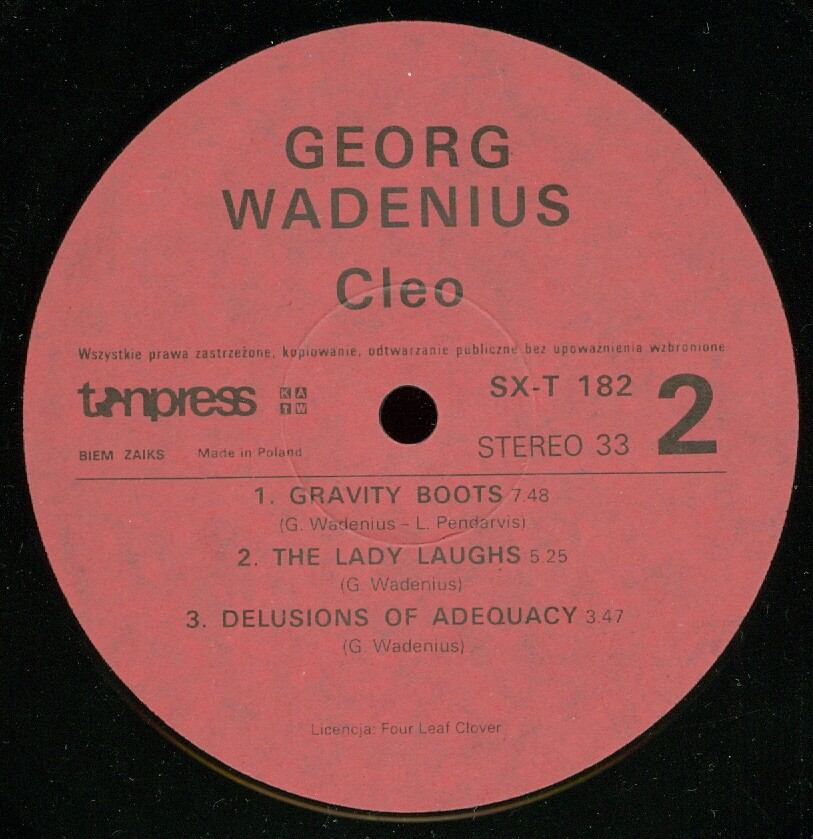George WADENIUS "Cleo" [по заказу польской фирмы TONPRESS]