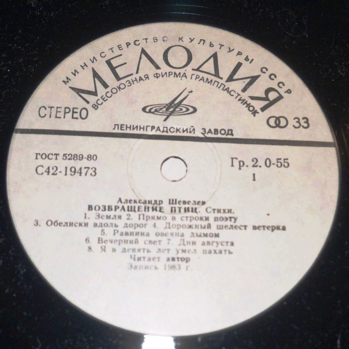 Александр Шевелев - "Возвращение птиц". Стихи. Читает автор