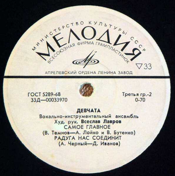 ВИА "ДЕВЧАТА", худ. рук. Всеслав Лавров