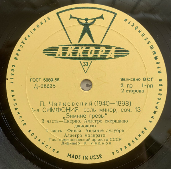 П. ЧАЙКОВСКИЙ (1840–1893): Симфония № 1 соль минор, соч. 13 (К. Иванов)