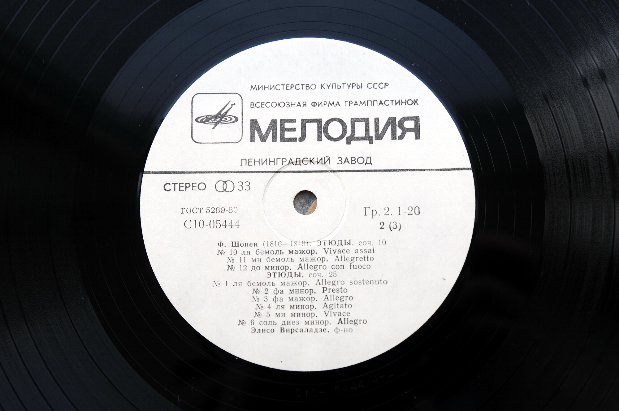 Ф. Шопен (1810 - 1849). Играет Элисо Вирсаладзе