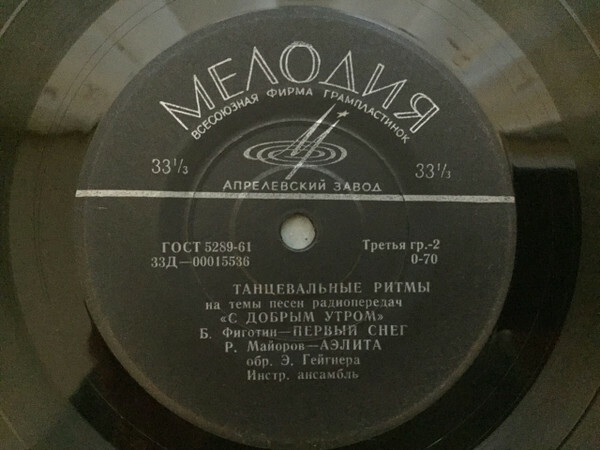 ТАНЦЕВАЛЬНЫЕ РИТМЫ НА ТЕМЫ ПЕСЕН РАДИОПЕРЕДАЧ «С ДОБРЫМ УТРОМ»