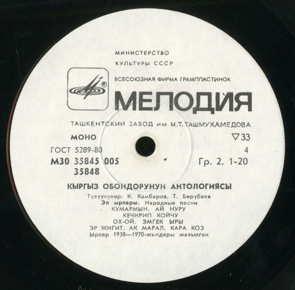 Антология киргизских песен