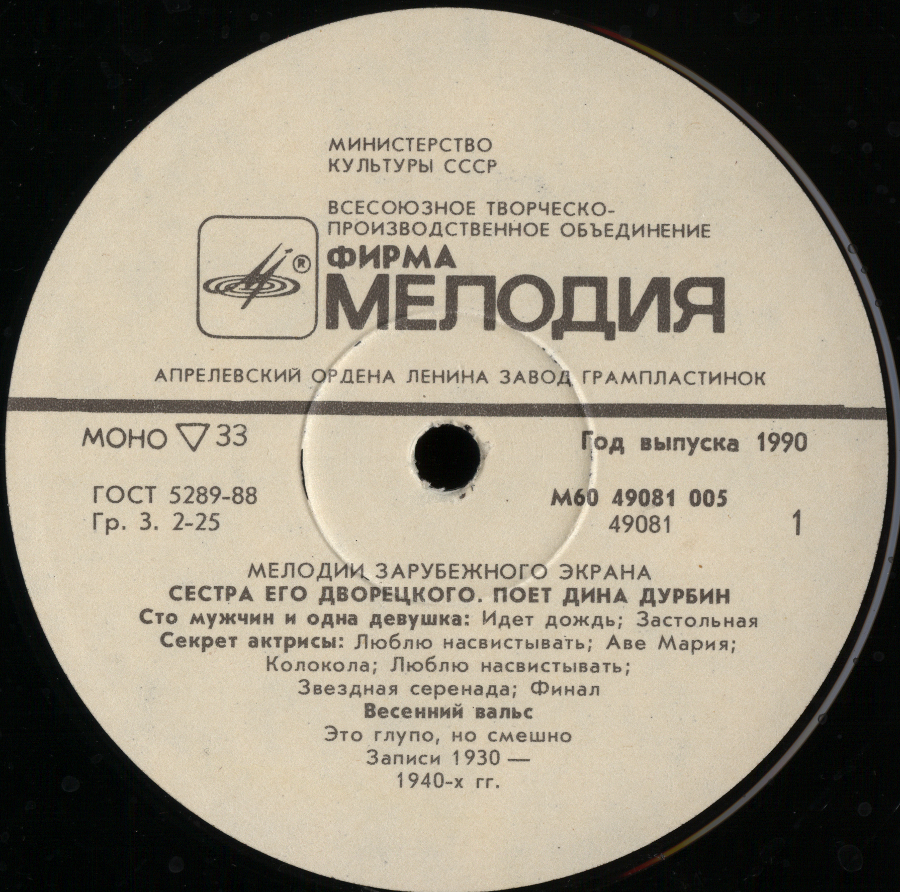 Мелодии зарубежного экрана. Сестра его дворецкого