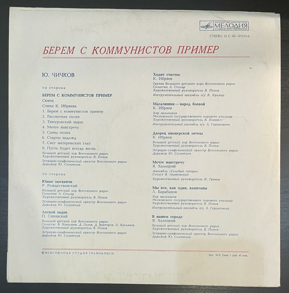 Ю. ЧИЧКОВ. Берем с коммунистов пример