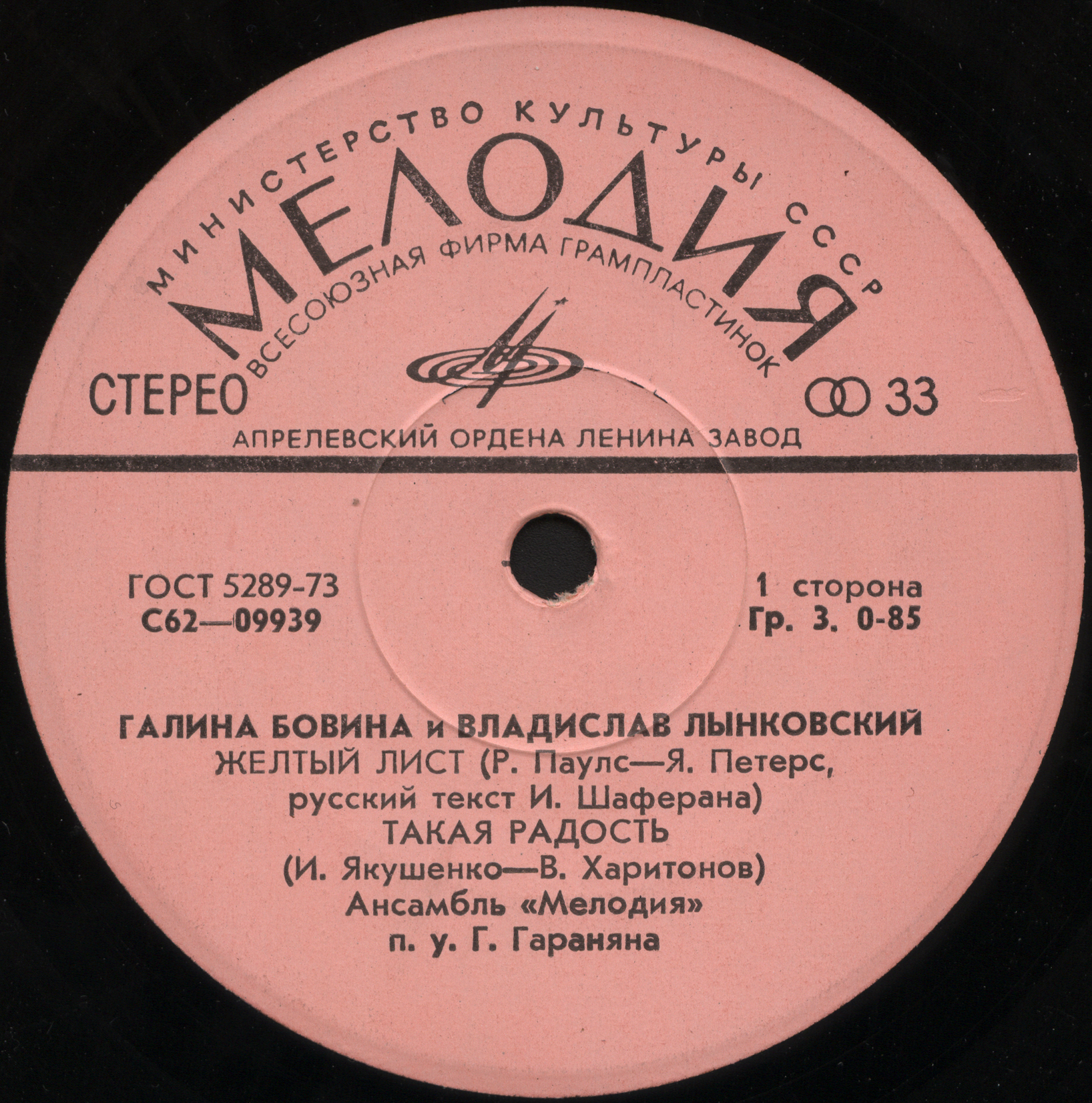 Галина БОВИНА и Владислав ЛЫНКОВСКИЙ