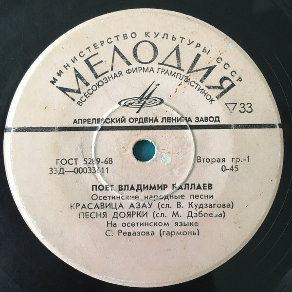 Владимир БАЛЛАЕВ (Северо-Осетинская АССР)