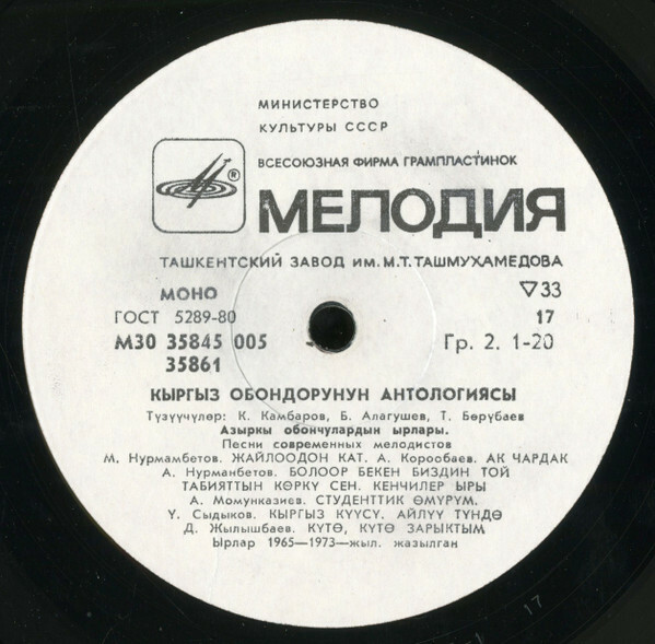 Антология киргизских песен