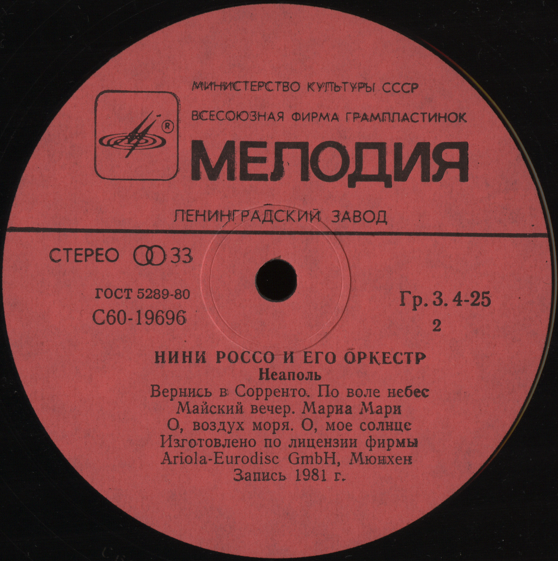 Нини Россо и его оркестр «Неаполь»