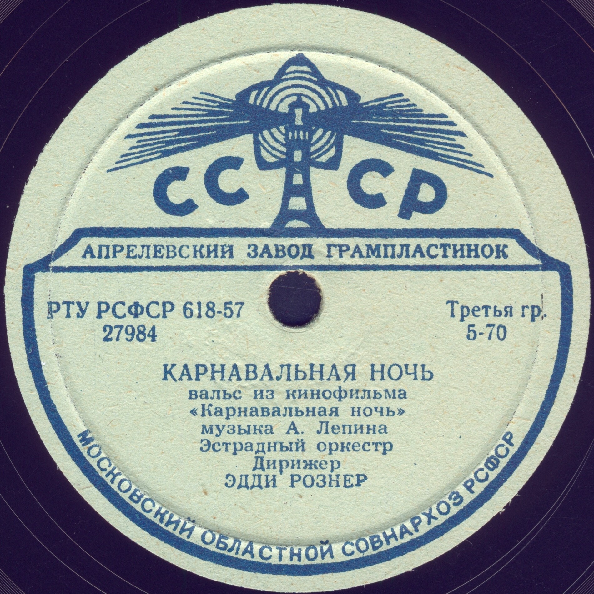 Музыка из к/ф «Карнавальная ночь»