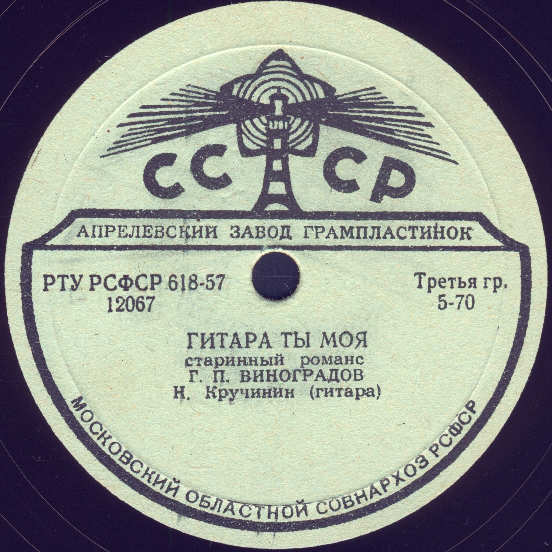 Г. П. Виноградов — Гитара ты моя / Милая