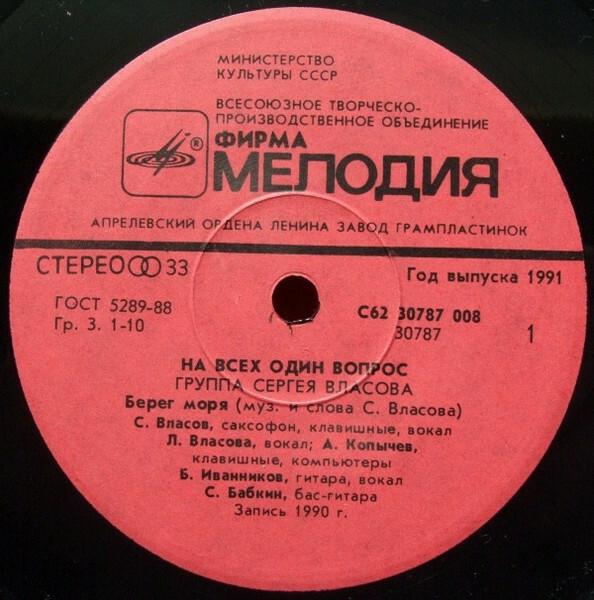 ГРУППА СЕРГЕЯ ВЛАСОВА. На всех один вопрос