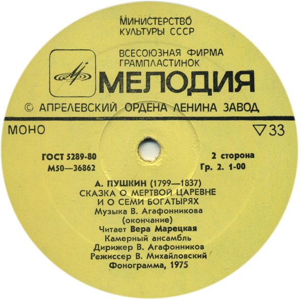 А.С. ПУШКИН. Сказка о мертвой царевне и семи богатырях