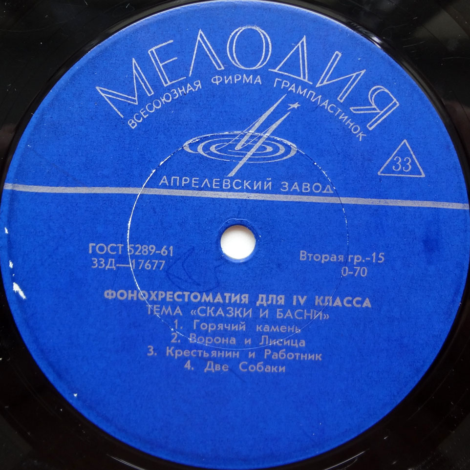 ФОНОХРЕСТОМАТИЯ для IV класса (8/8): Тема "Сказки и басни"