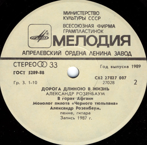 Александр Розенбаум. Дорога длиною в жизнь