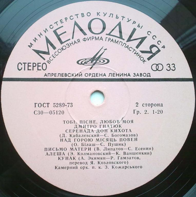 Дмитро Гнатюк. Тобі, пісне, любов моя