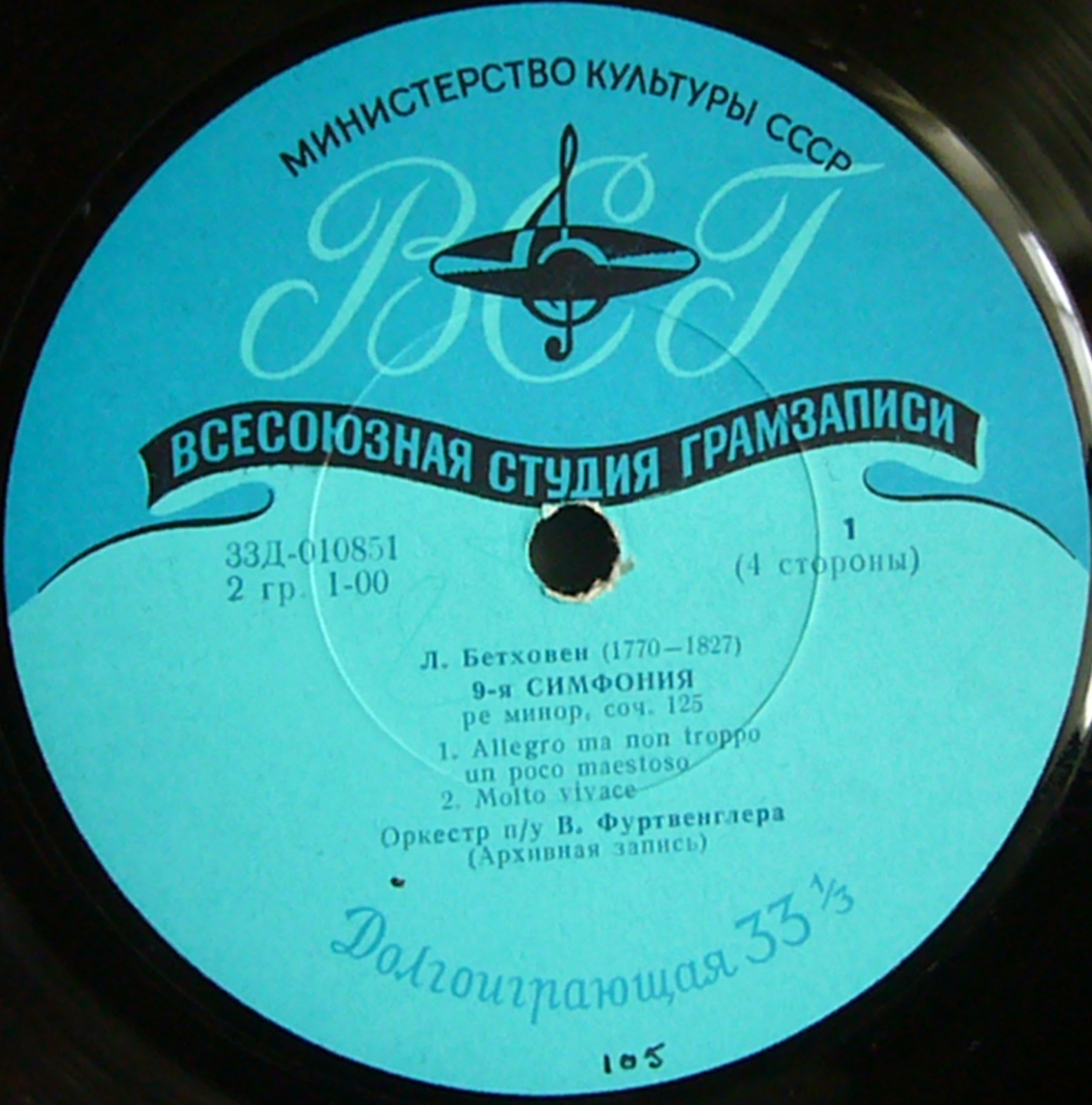 Л. Бетховен: Девятая симфония; И. Брамс: Вариации на тему Гайдна (В. Фуртвенглер)