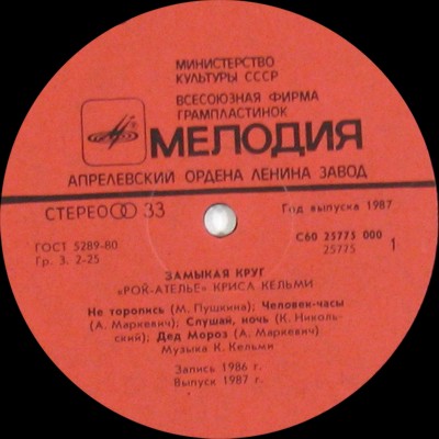 "Рок-Ателье" Криса Кельми. "Замыкая круг"