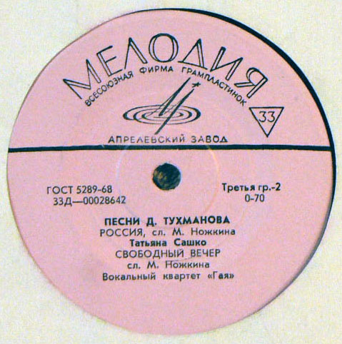 Песни Д. Тухманова