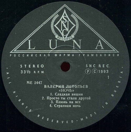 Валерий ЛЕОНТЬЕВ. «Ночь»