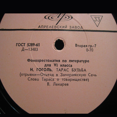 ФОНОХРЕСТОМАТИЯ по литературе для VI класса (4/8): Н. Гоголь
