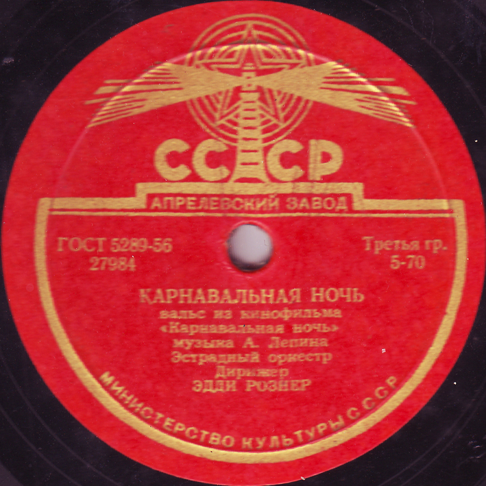 Музыка из к/ф «Карнавальная ночь»