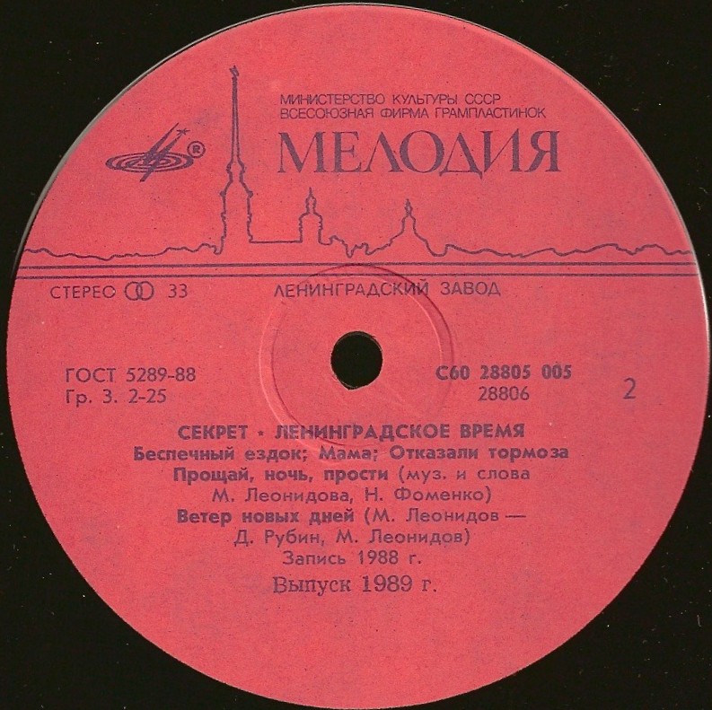 "СЕКРЕТ". «Ленинградское время»