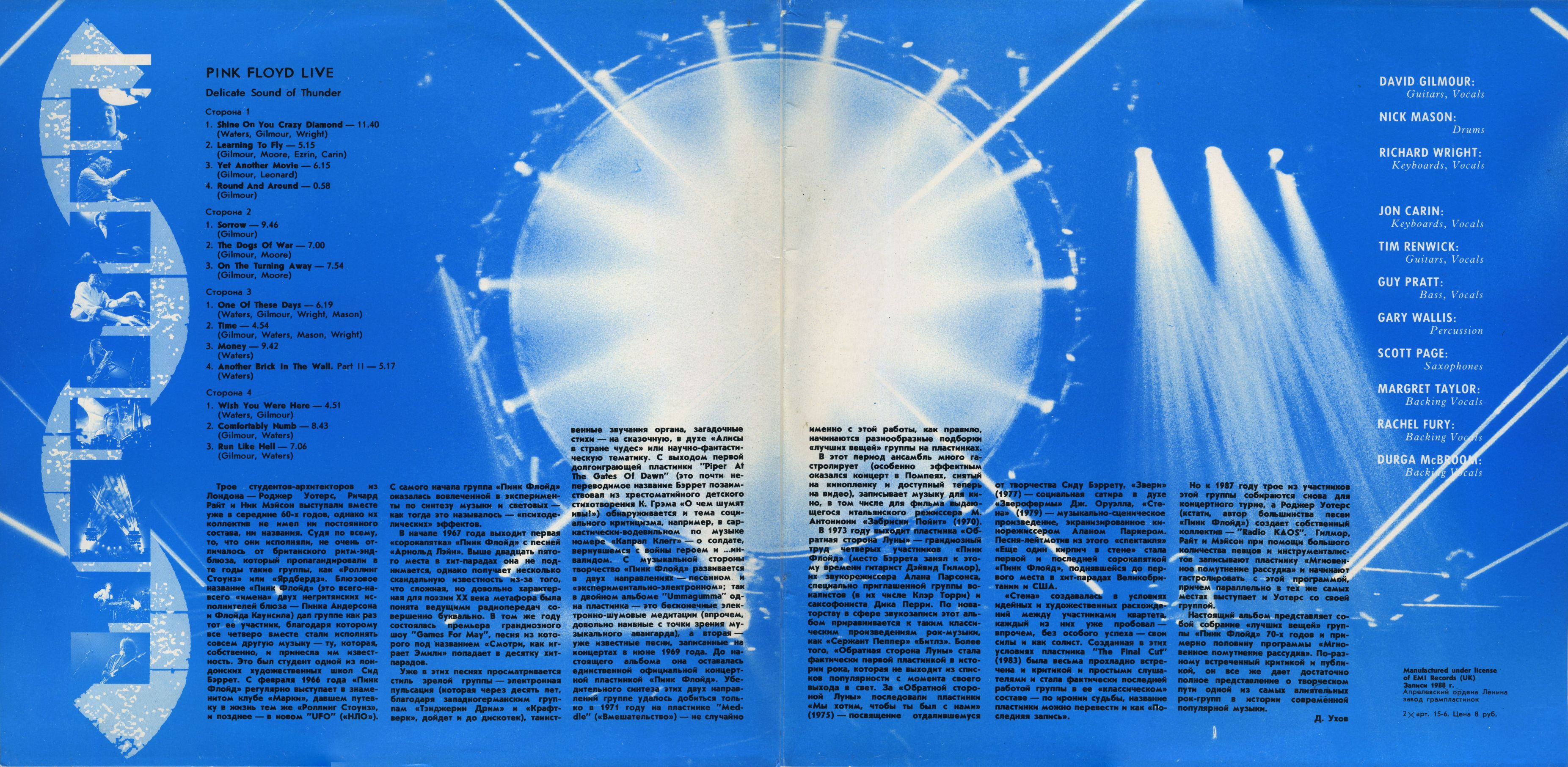Pink Floyd. Delicate Sound of Thunder (live)