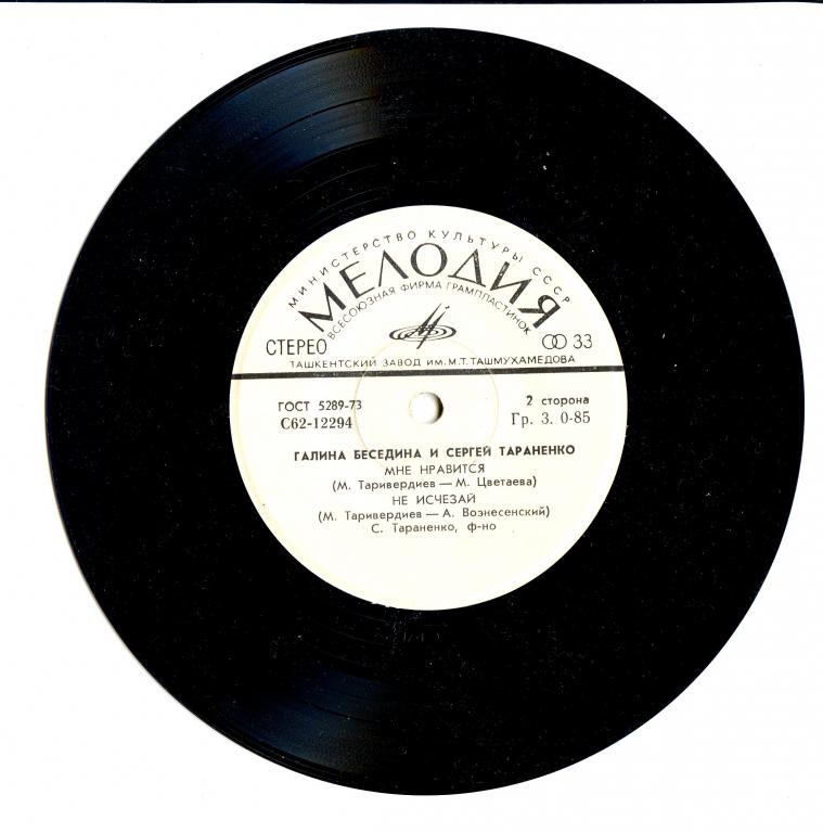 Галина БЕСЕДИНА и Сергей ТАРАНЕНКО поют песни Микаэла Таривердиева