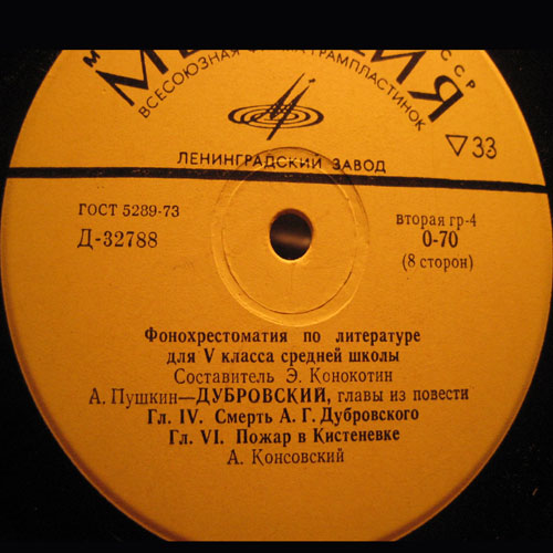 ФОНОХРЕСТОМАТИЯ по литературе для V класса средней школы (2/4)