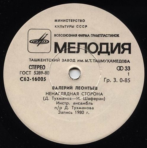 Валерий Леонтьев поёт песни Давида Тухманова