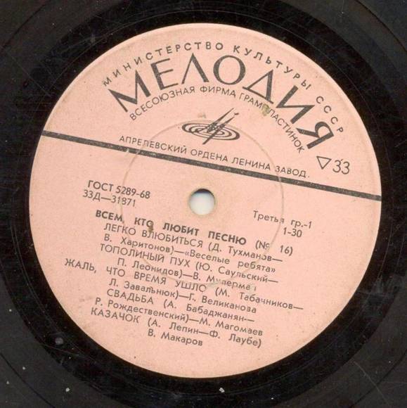 Всем, кто любит песню (№ 16)