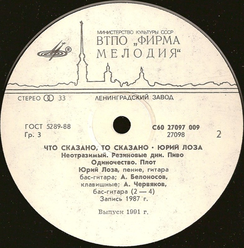 Юрий ЛОЗА "Что сказано, то сказано"