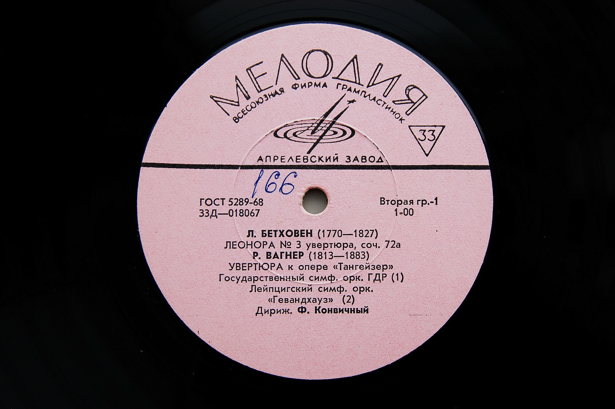 Л. Бетховен, Р. Вагнер. Дирижер Ф.Конвичный