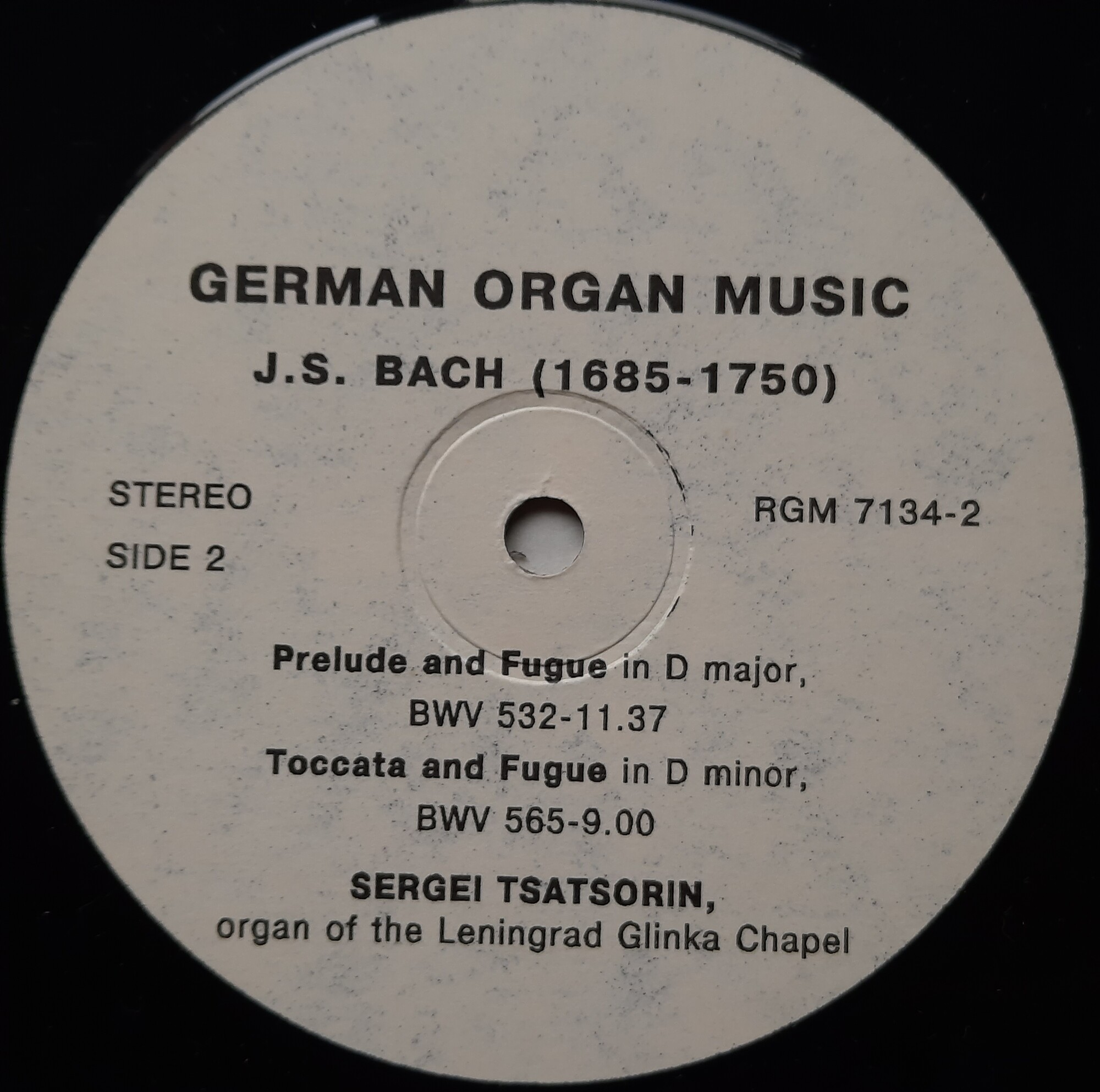 Sergei Tsatsorin "German Organ Music"