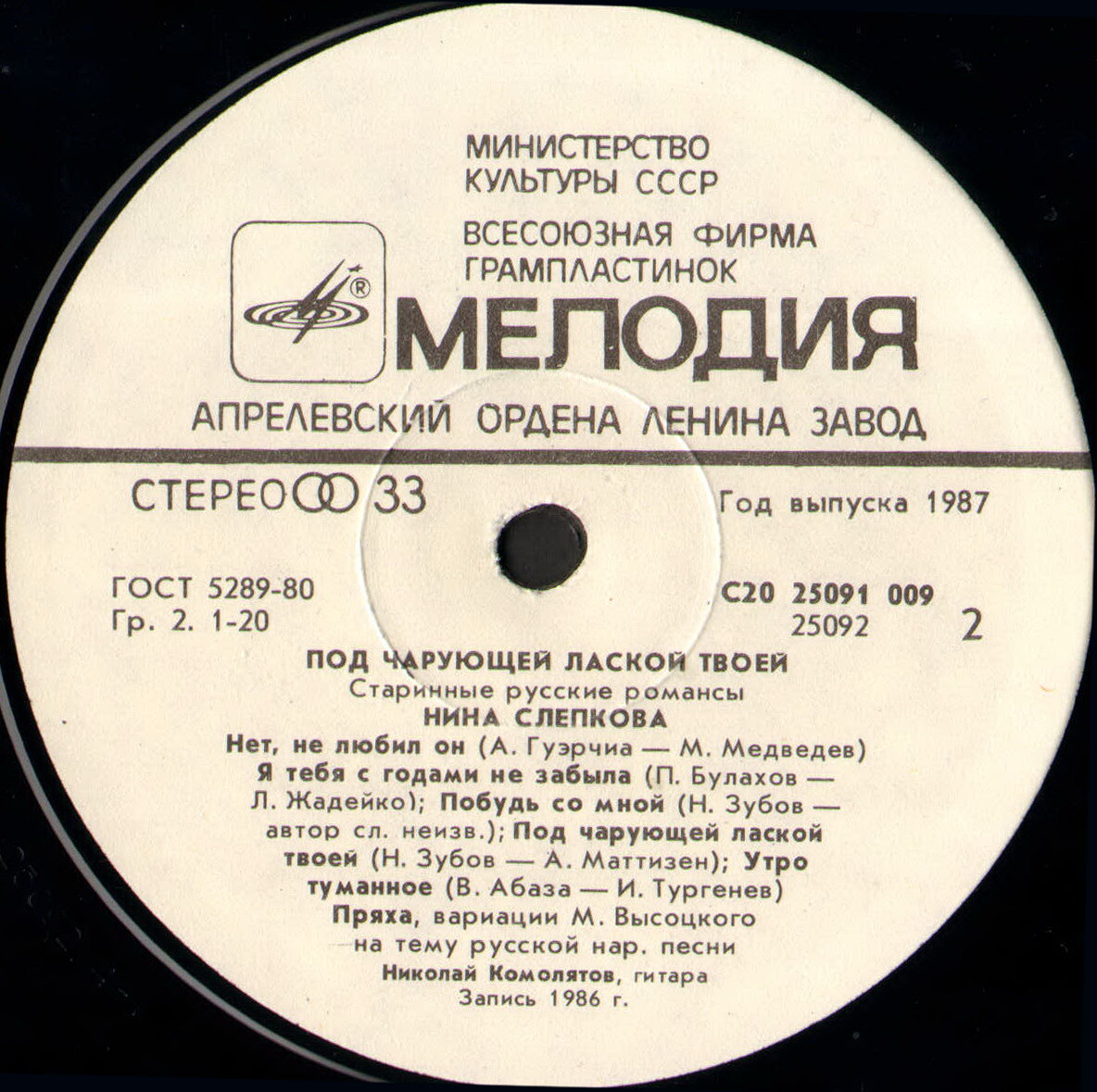 Нина СЛЕПКОВА. «Под чарующей лаской твоей» (старинные русские романсы)