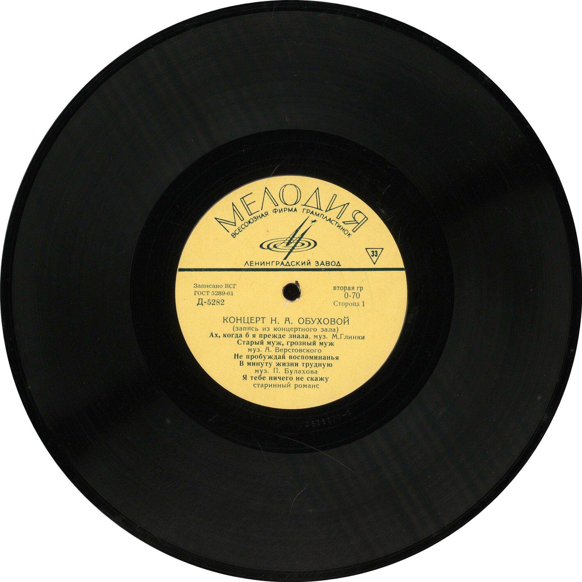 Концерт Н. А. Обуховой