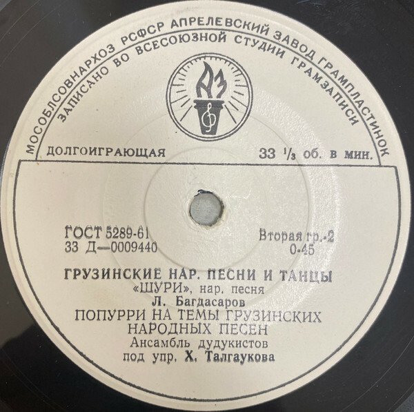 АНСАМБЛЬ ДУДУКИСТОВ п/у X. Талгаугова. Грузинские народные песни и танцы