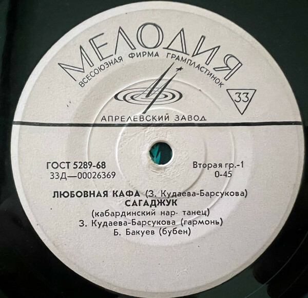 Зоя КУДАЕВА-БАРСУКОВА (гармоника) (Кабардино-Балкарская АССР)