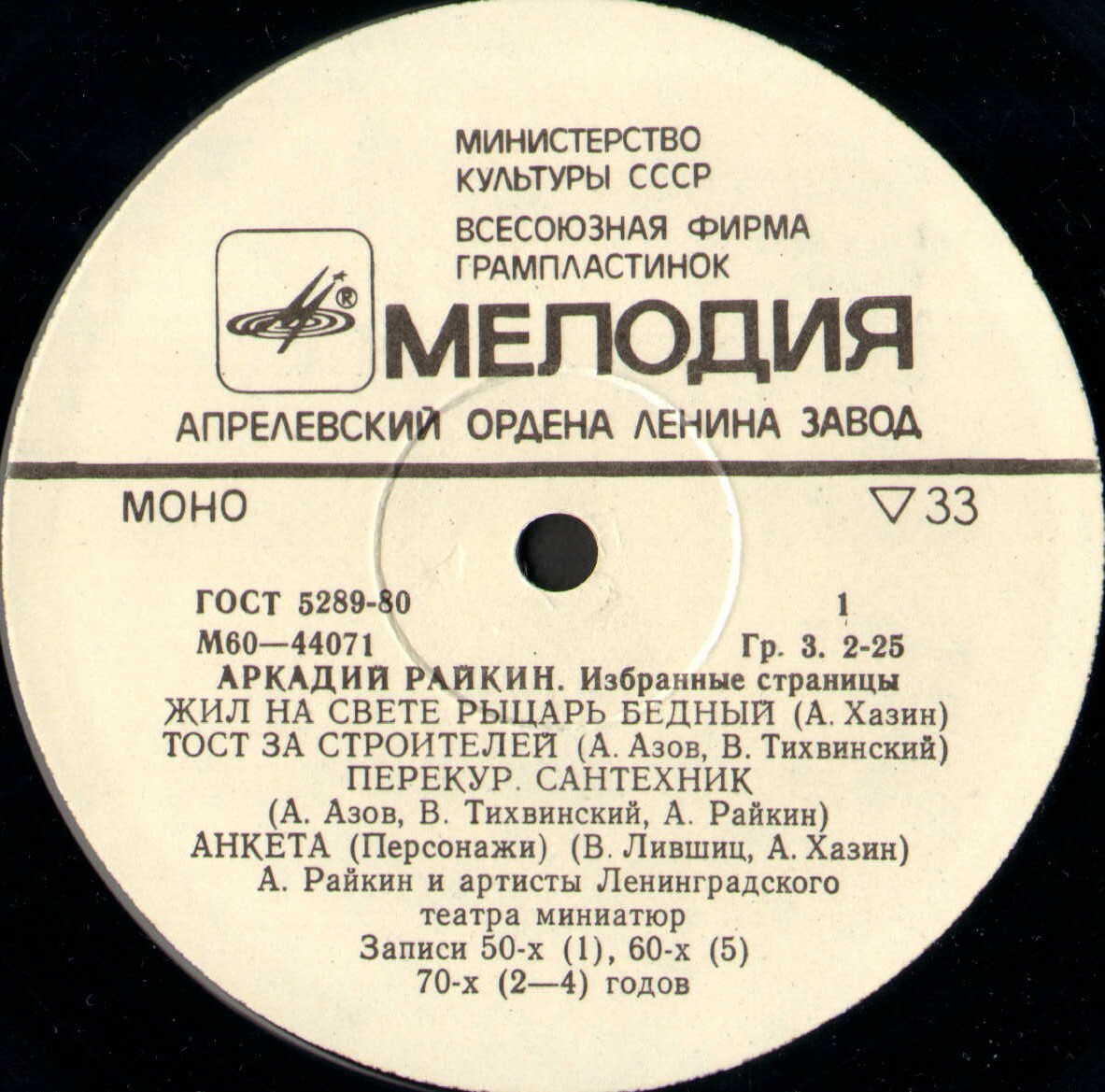Аркадий Райкин. Избранные страницы