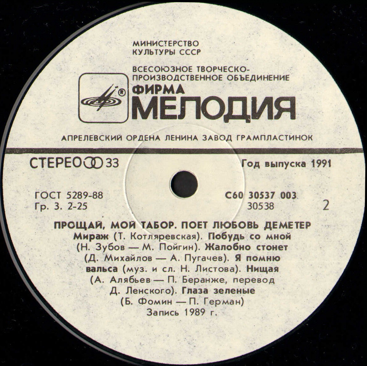 Любовь ДЕМЕТЕР. «Прощай, мой табор»